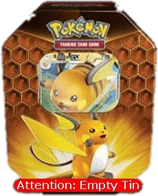Empty Hidden Fates: Raichu GX Tin