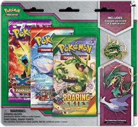 Roaring Skies: Mega Rayquaza Pin 3-Pack Blister