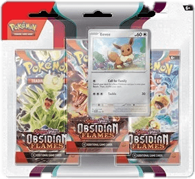 Obsidian Flames: Eevee 3-Pack Blister