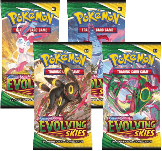 Evolving Skies Booster Pack Art Bundle [Set of 4]