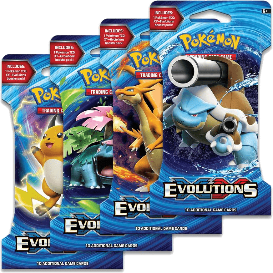 Evolutions Sleeved Booster Pack Art Bundle [Set of 4]