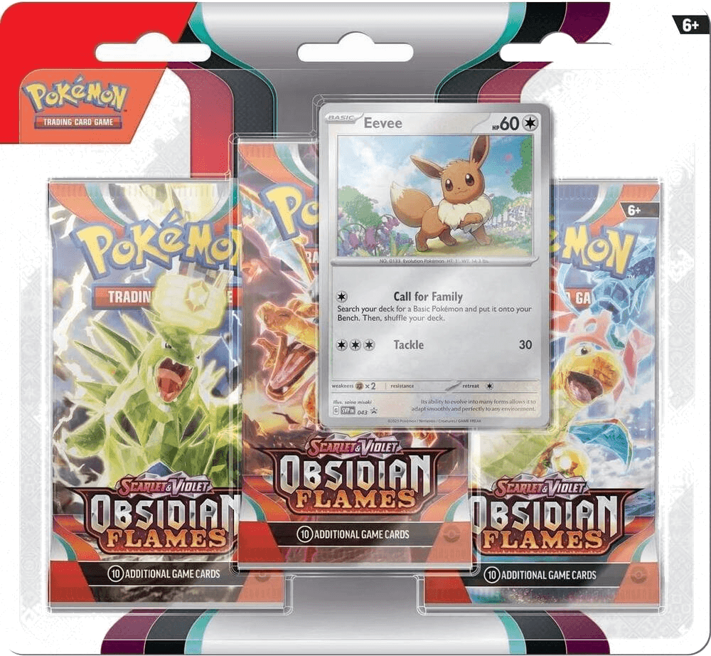 Obsidian Flames 3 Pack Blister [Eevee]