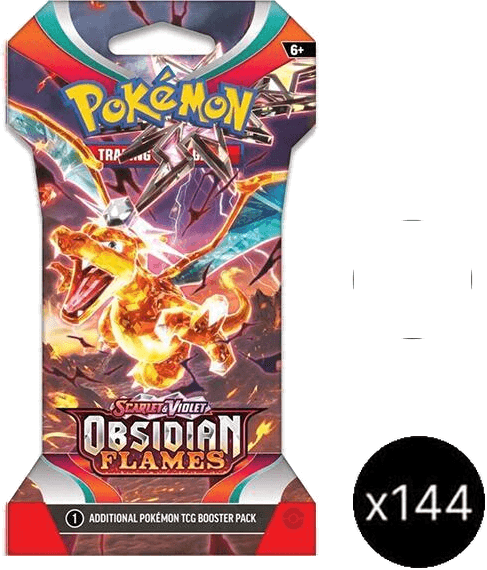 Obsidian Flames Sleeved Booster Pack Case