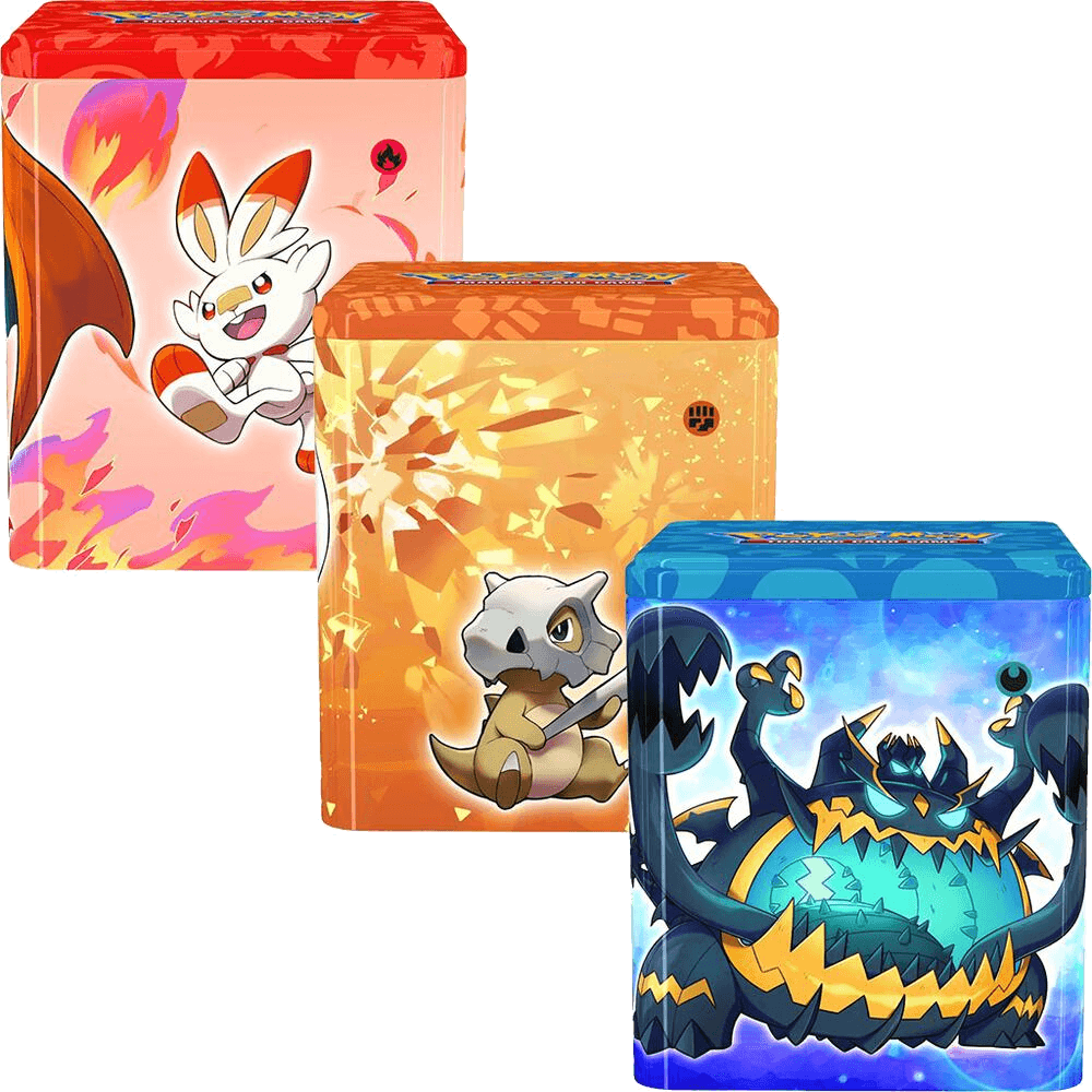 Pokemon Stacking Tins: Fighting-Fire-Darkness [Set of 3]