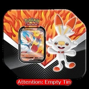 Galar Partners Tin: Cinderace V Empty Tin