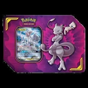 Power Partnership Tins: Mewtwo & Mew GX Empty Tin