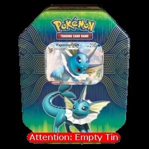 Elemental Power Tins: Vaporeon GX Empty Tin