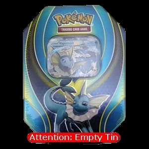 Elemental Power Tins: Vaporeon EX Empty Tin