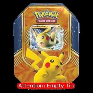 Empty Battle Heart Tin: Pikachu EX Tin