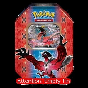 Empty Legends of Kalos Tins: Yveltal EX Tin