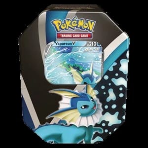 Eevee Evolution Tins: Vaporeon V Tin