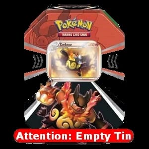 Empty Evolved Battle Action Tins: Emboar Tin