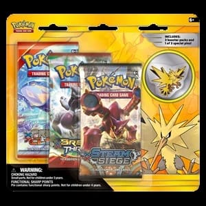 Zapdos Pin 3-Pack Blister