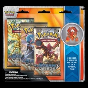 Steam Siege: Volcanion Pin 3-Pack Blister
