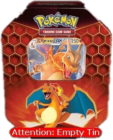 Empty Hidden Fates: Charizard GX Tin