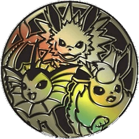 Light Gold Rainbow Eeveelution Coin