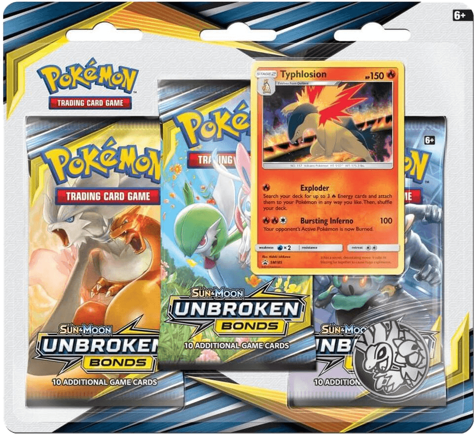 Unbroken Bonds 3 Pack Blister [Typhlosion]