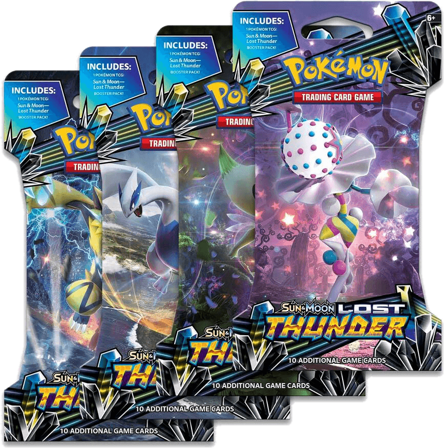 Lost Thunder Sleeved Booster Pack Art Bundle [Set of 4]