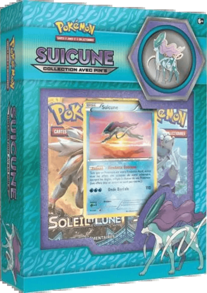 Collection avec pin's Suicune