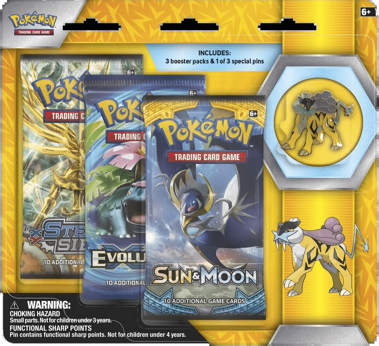 Pin Three Pack Blister - Raikou