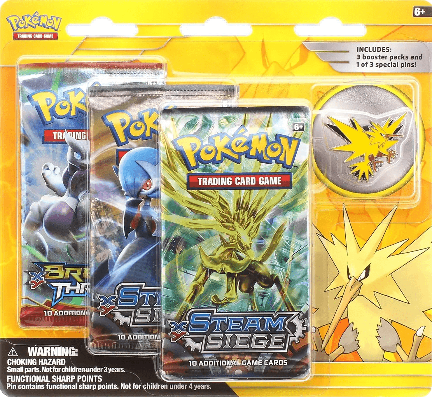 Legendary Birds Collector's Pin Three Pack Blister - Zapdos