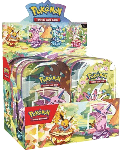 Prismatic Evolutions Mini Tin Display