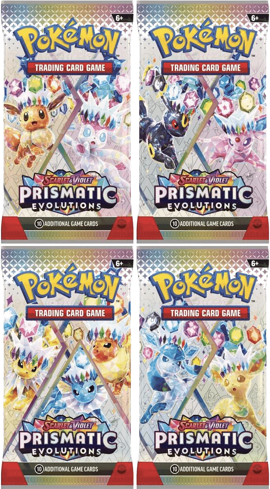 Prismatic Evolutions Booster Pack Art Bundle [Set of 4]