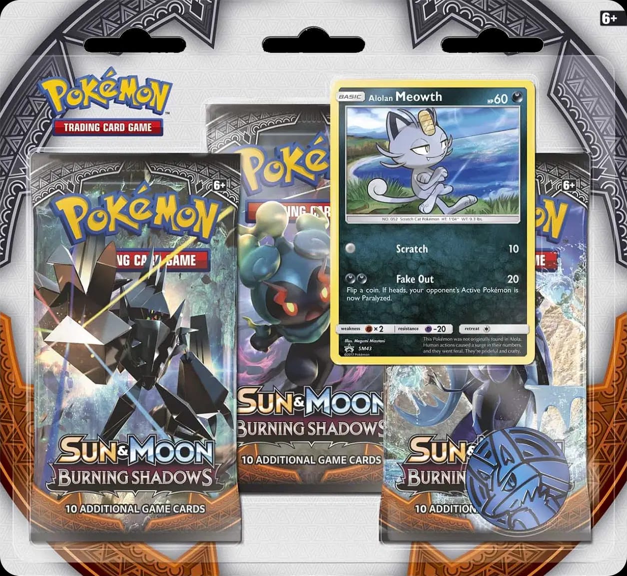 Burning Shadows - Three Pack Blister - Alolan Meowth