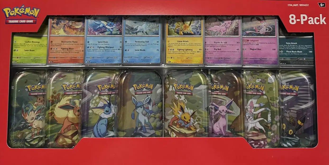 Costco Prismatic Evolutions 8-Pack Mini Tin Bundle