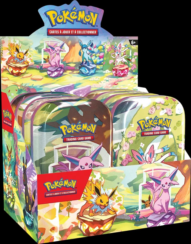 Prismatic Evolutions Mini Tin Display