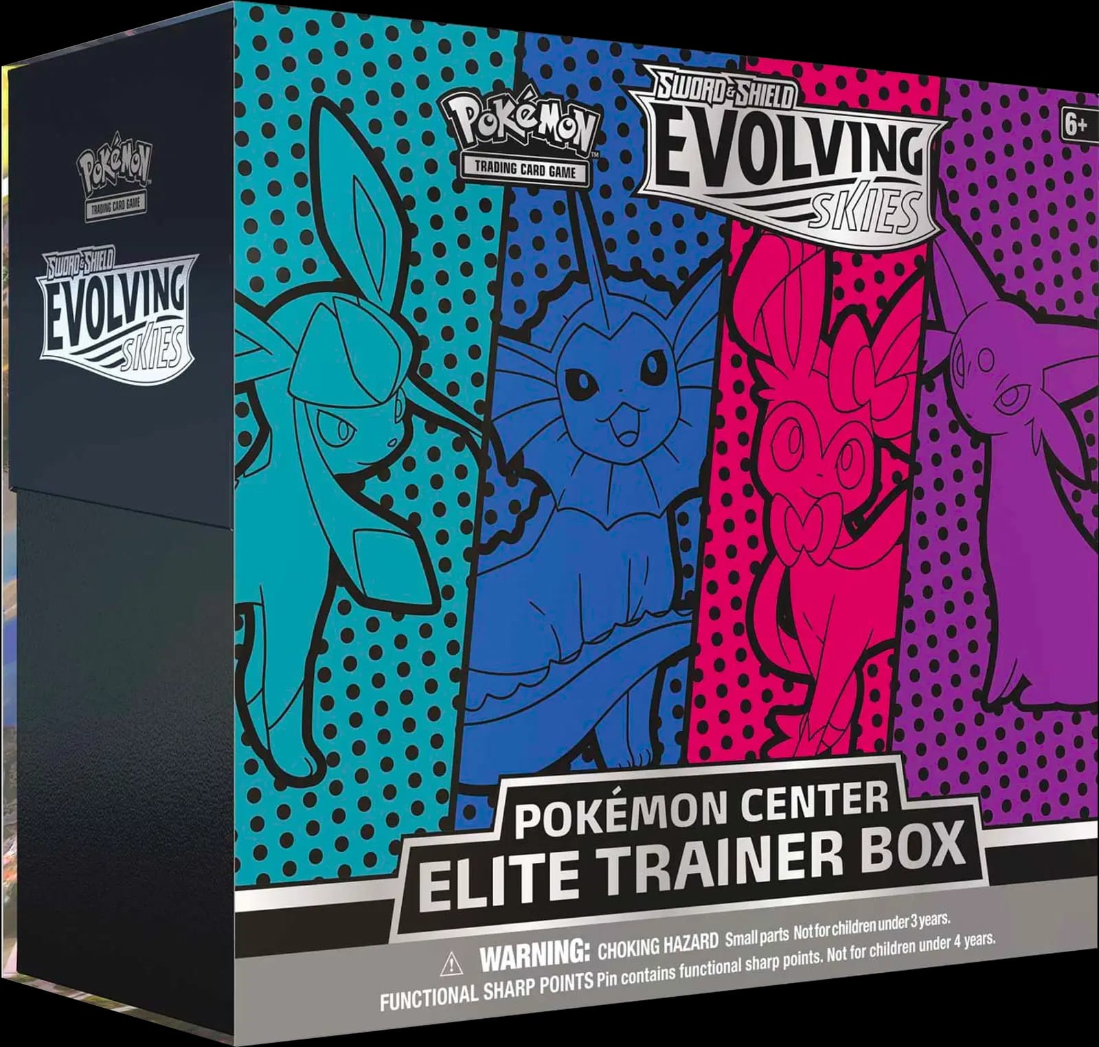 Sword & Shield - Evolving Skies Pokémon Center Elite Trainer Box - Sylveon, Espeon, Glaceon, Vaporeon