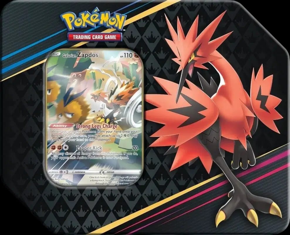 Crown Zenith - Galarian Zapdos Tin 🇺🇸