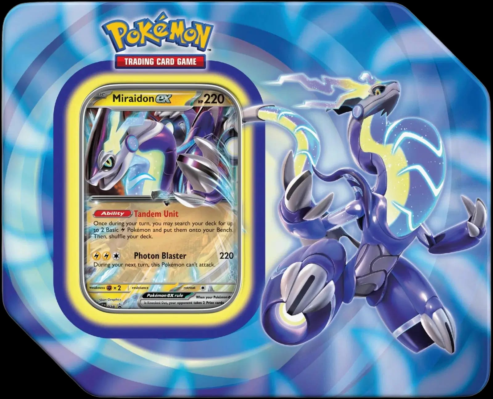 Paldea Legends Tins: Miraidon ex Tin 🇺🇸