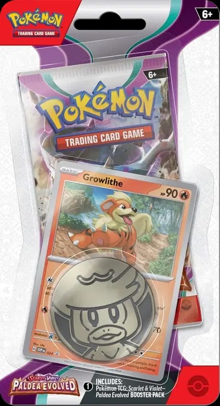 Paldea Evolved - Growlithe 1-Pack Blister