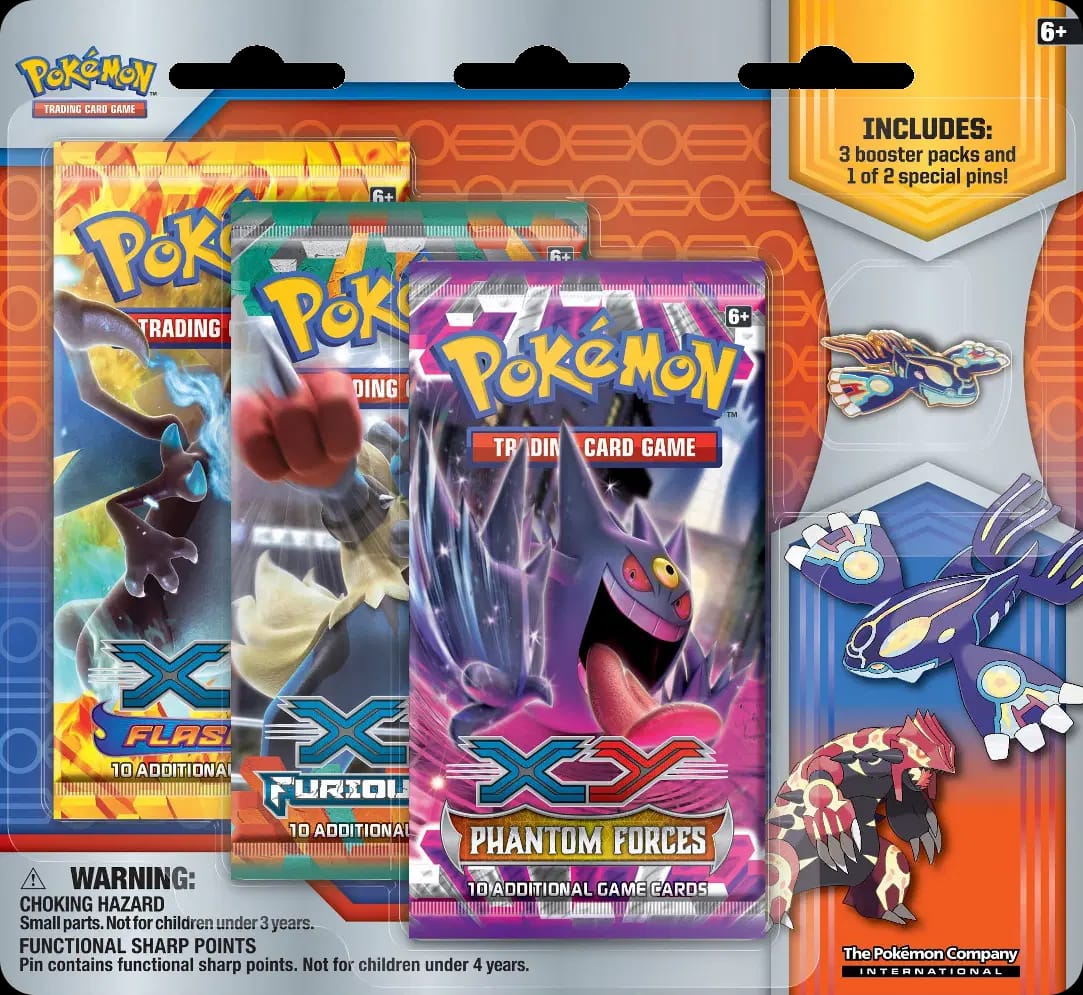 Primal Clash - Pin Three Pack Blister - Primal Kyogre