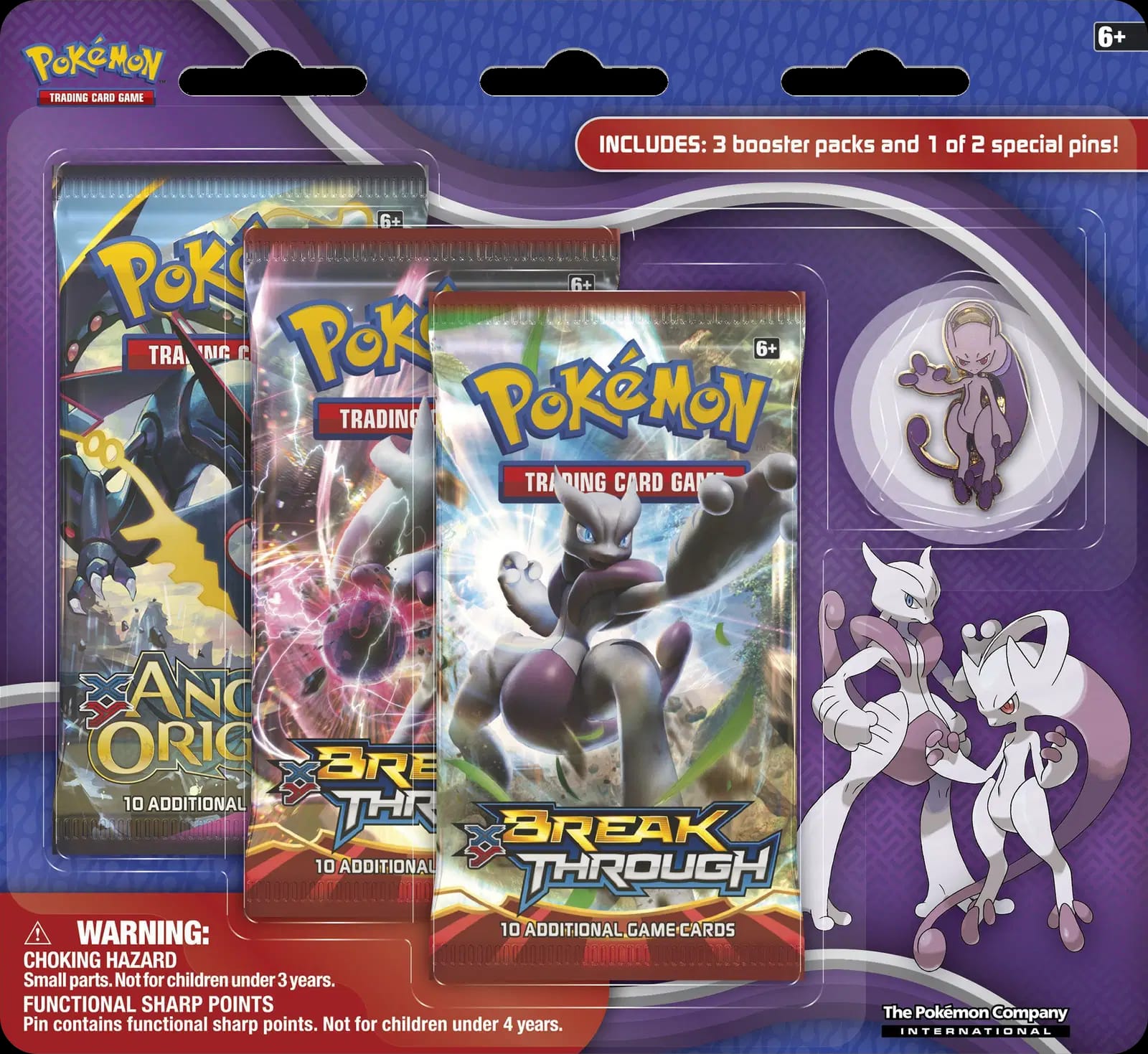 BREAKThrough - Three Pack Pin Blister - Mega Mewtwo Y