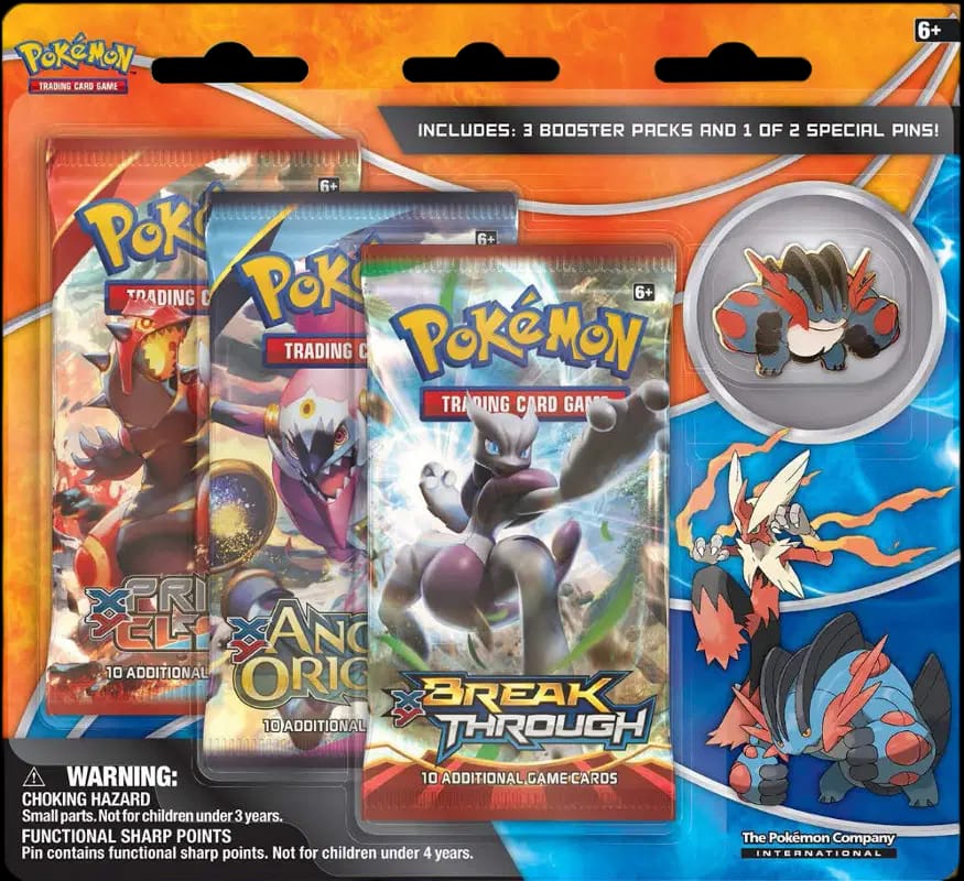 Pin Three Pack Blister - Mega Swampert