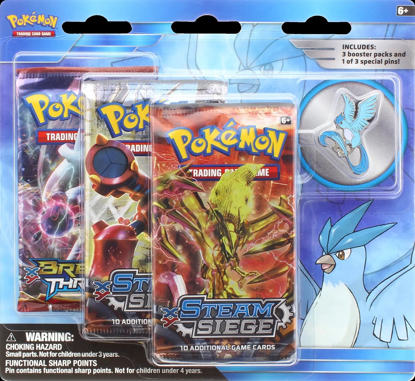 Legendary Birds Collector's Pin Three Pack Blister - Articuno