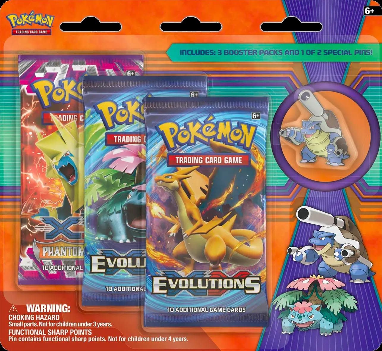 Collector's Pin Three Pack - Mega Blastoise