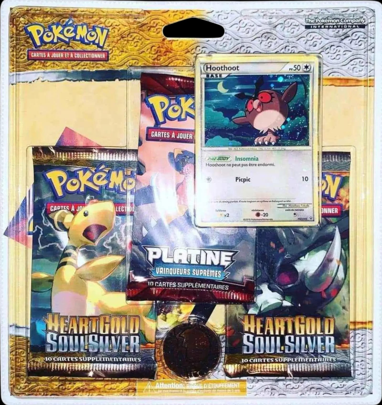 HeartGold SoulSilver Hoothoot 3-Pack Blister