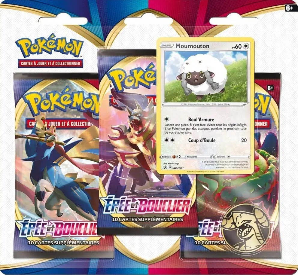 Sword & Shield - Three Pack Blister - Wooloo